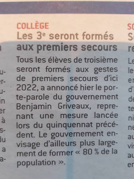FORMATION SST SAUVETEUR SECOURISTE  38 ISERE